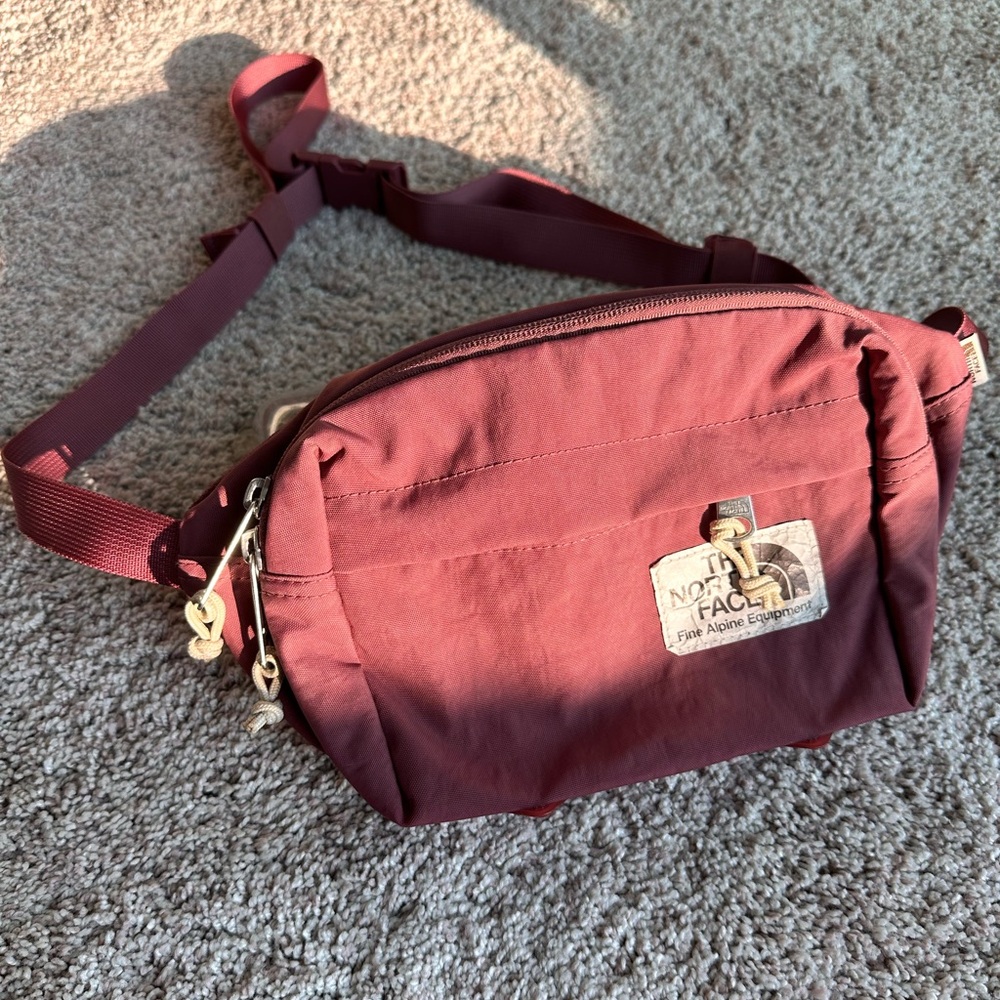 The North Face Salmon Color Shoulder/Belt Bag with Adjustable Straps